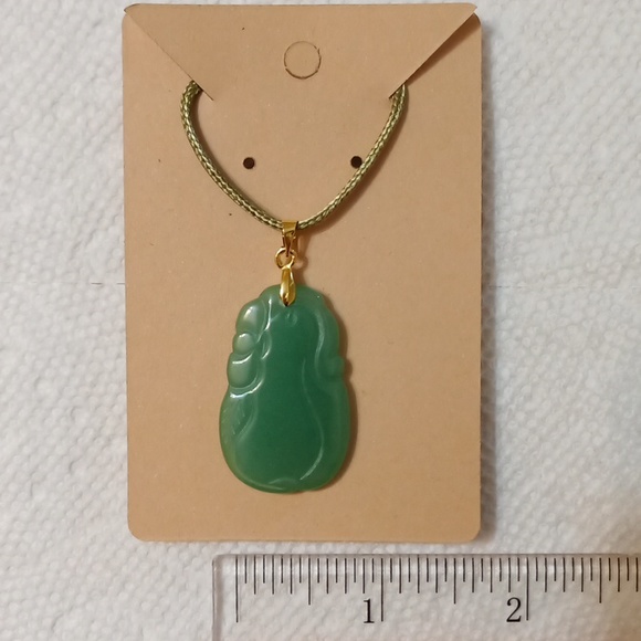 *3/$20* New Jade/Aventurine Gem Stone choker corded necklace pendant - Picture 9 of 9
